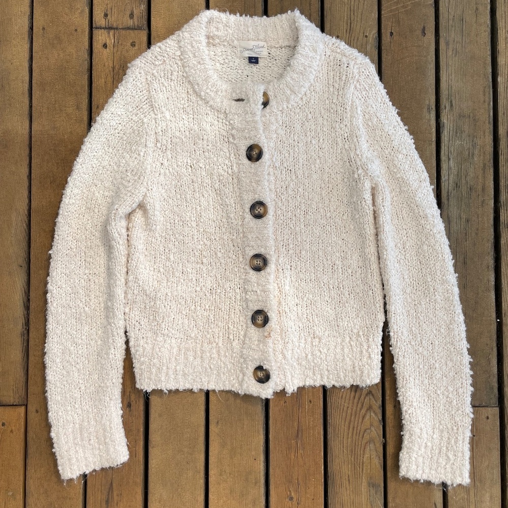 Cream White Knit Cardigan